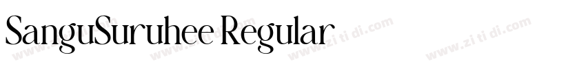SanguSuruhee Regular字体转换